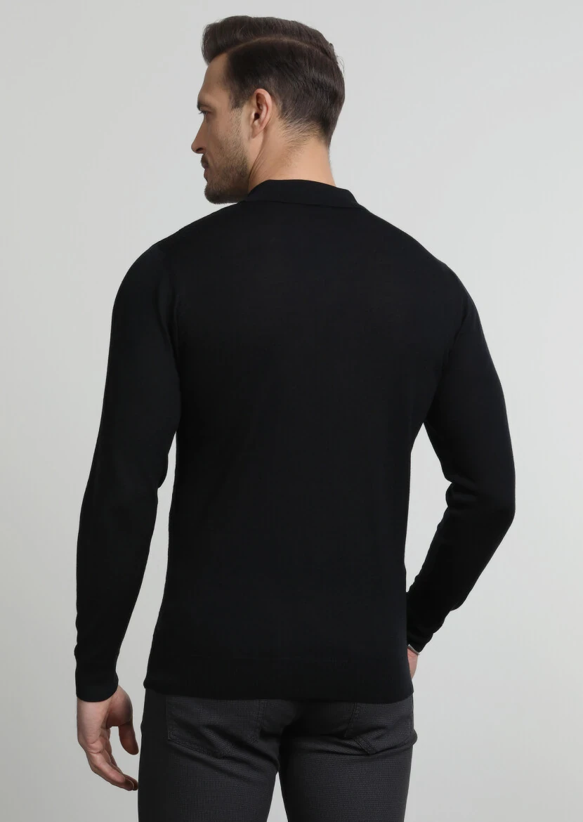 Black Knitwear Sweatshirt - 4