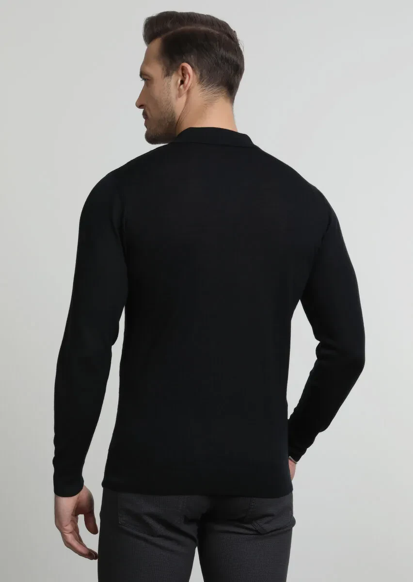 Black Knitwear Sweatshirt - 4