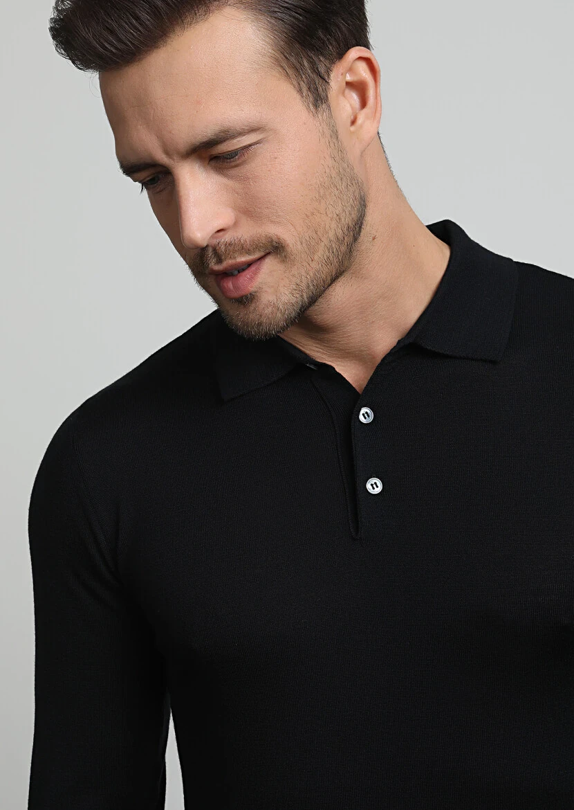 Black Knitwear Sweatshirt - 2