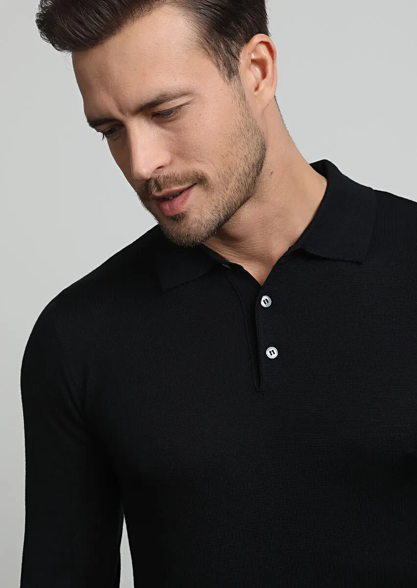 Black Knitwear Sweatshirt - 2