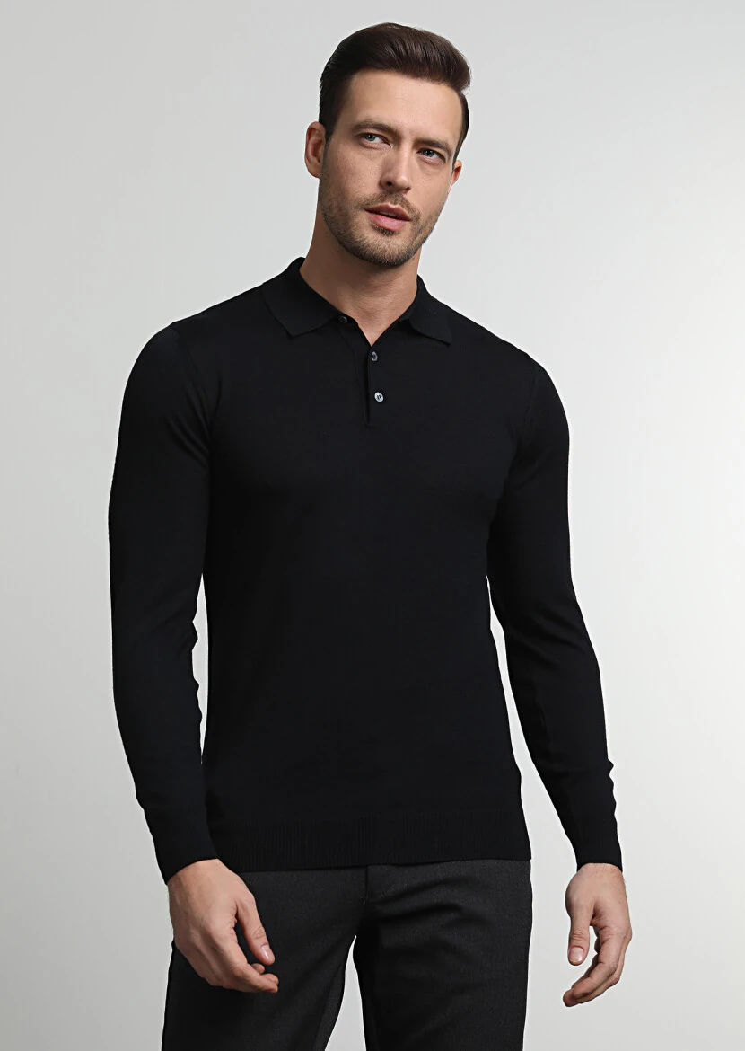 Black Knitwear Sweatshirt - 3