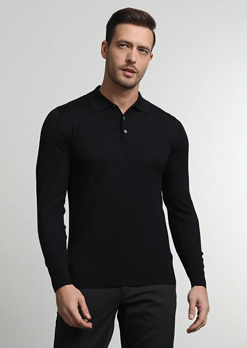 Black Knitwear Sweatshirt - 3