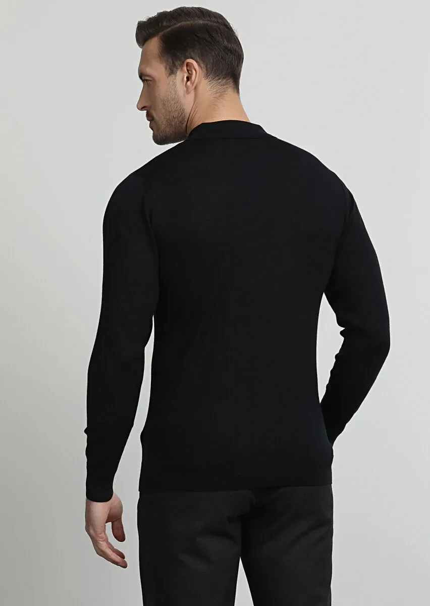 Black Knitwear Sweatshirt - 4