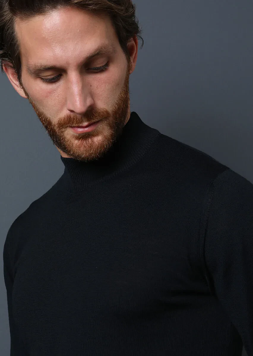 Black Knitwear Sweatshirt - 2