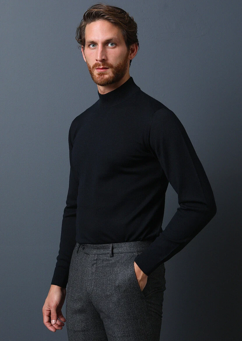 Black Knitwear Sweatshirt - 3