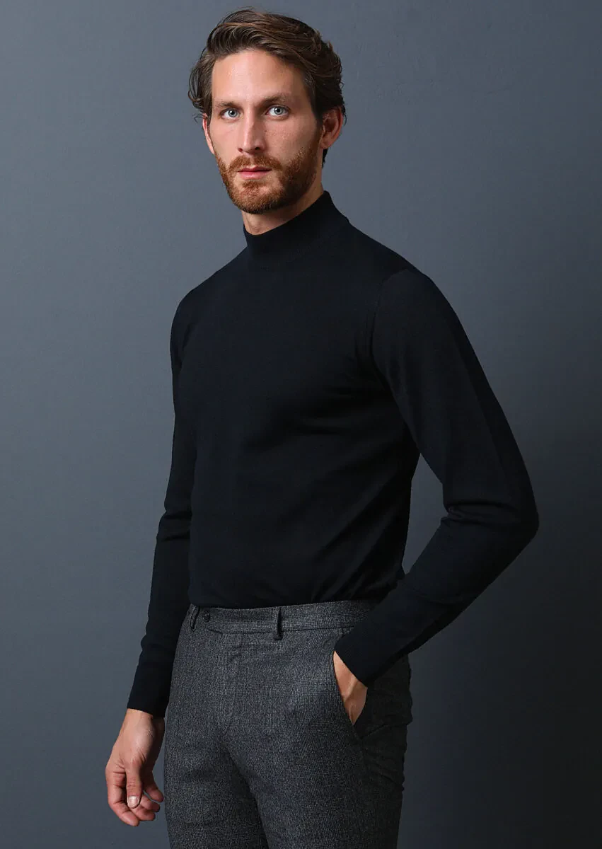 Black Knitwear Sweatshirt - 3