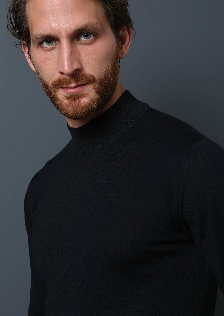 Black Knitwear Sweatshirt - 4