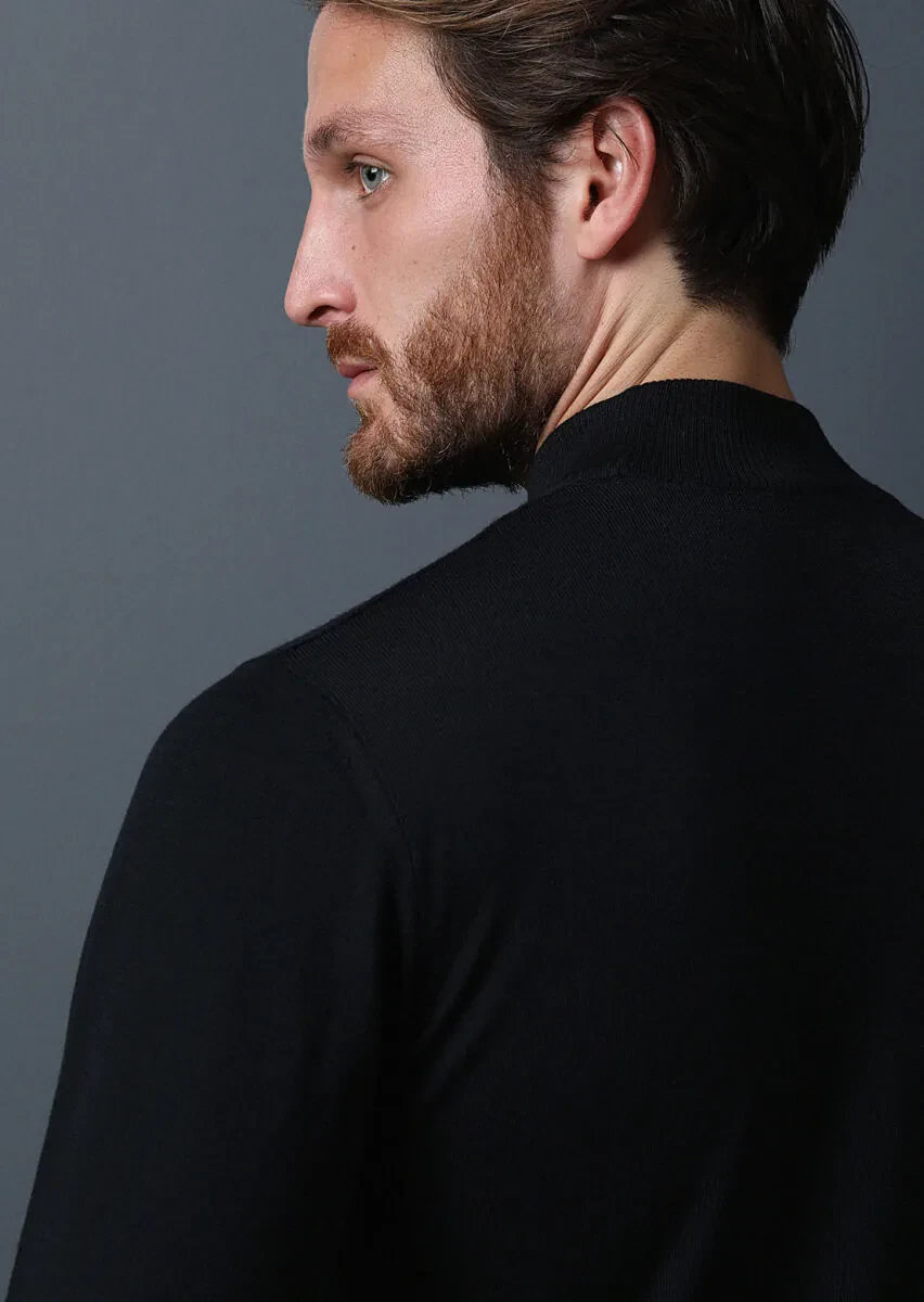 Black Knitwear Sweatshirt - 5