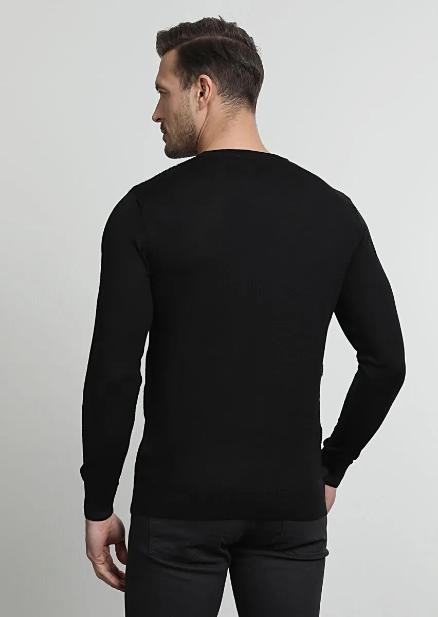 Black Knitwear Sweatshirt - 4