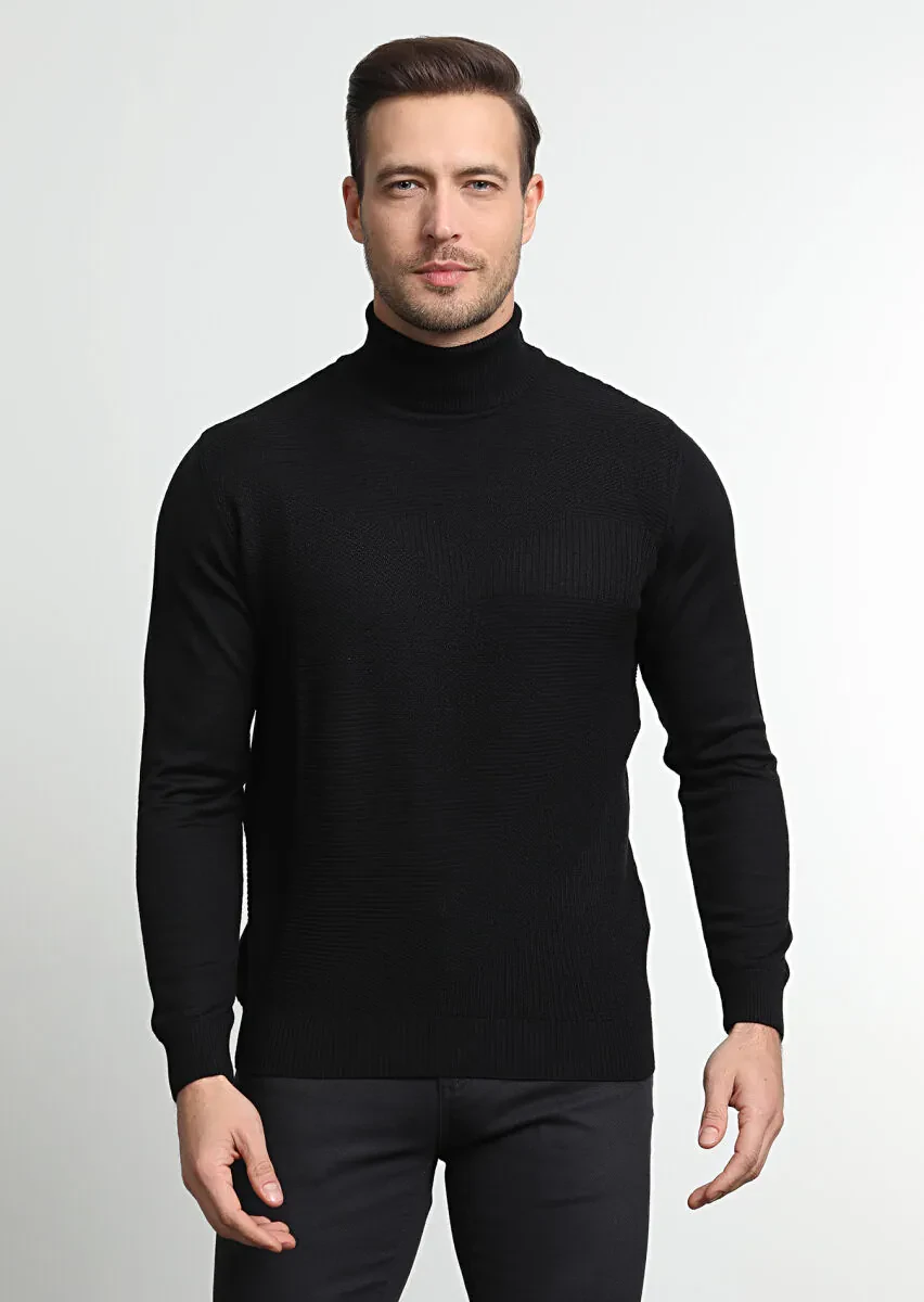 Black Knitwear Sweatshirt - 3