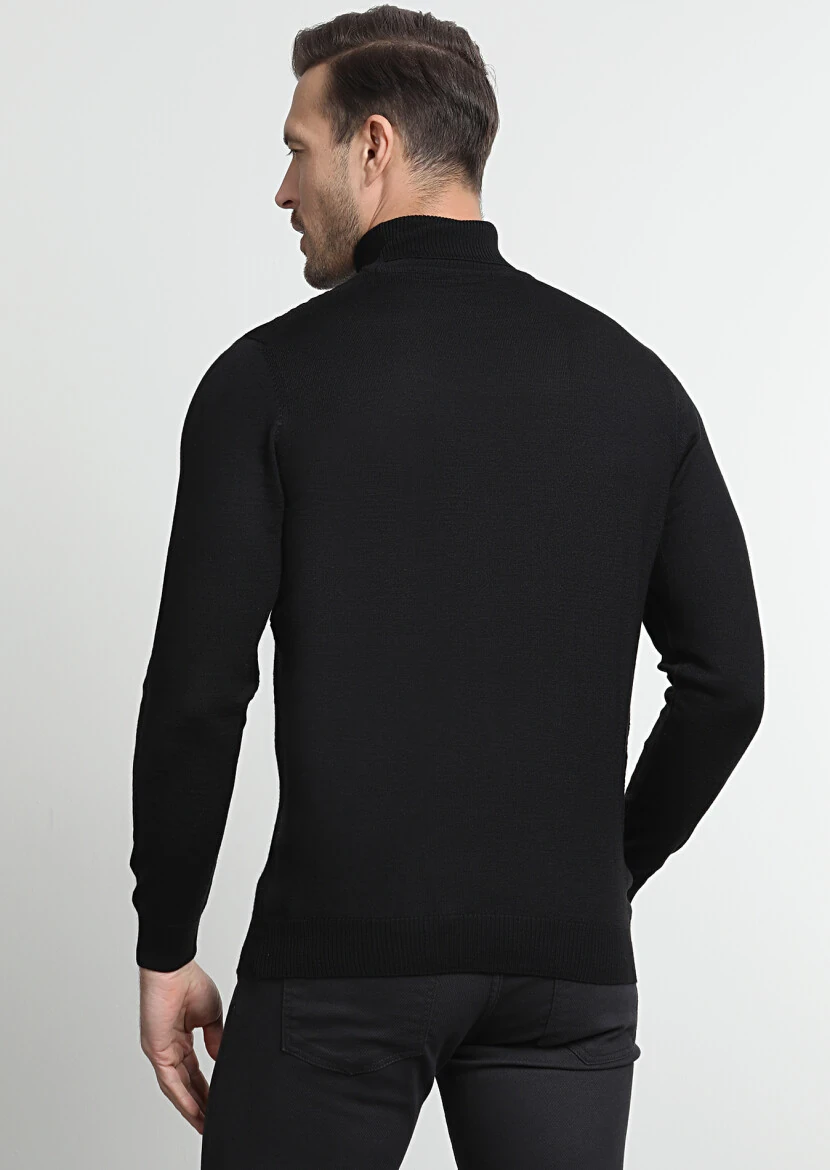 Black Knitwear Sweatshirt - 4
