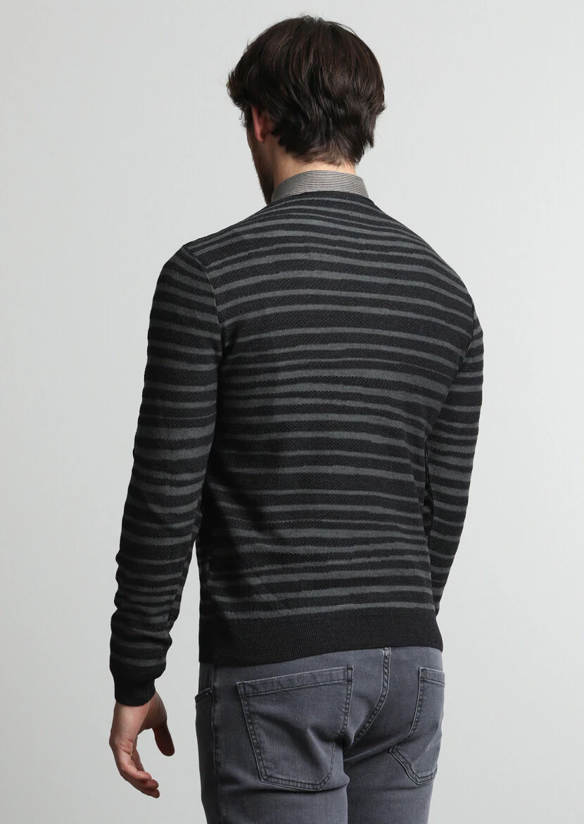 Black Knitwear Sweatshirt - 4