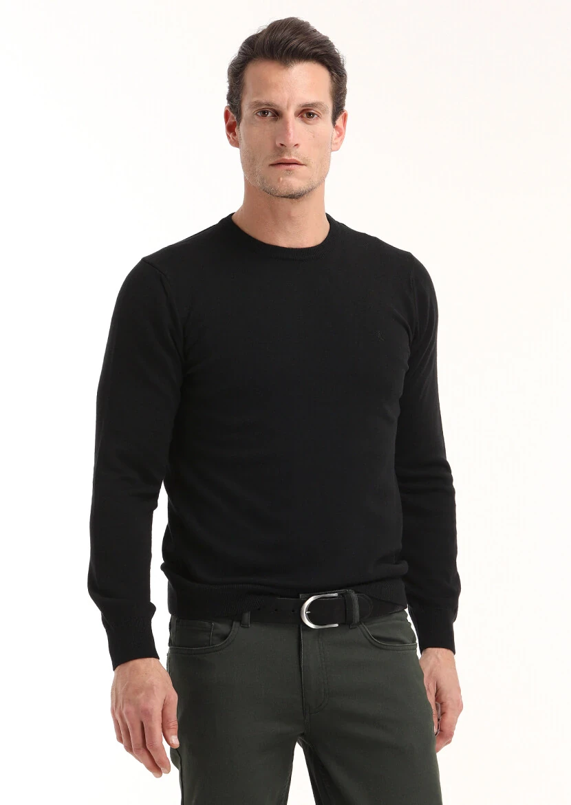 Black Knitwear Sweatshirt 