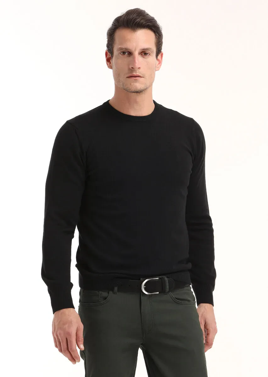 Black Knitwear Sweatshirt - 2
