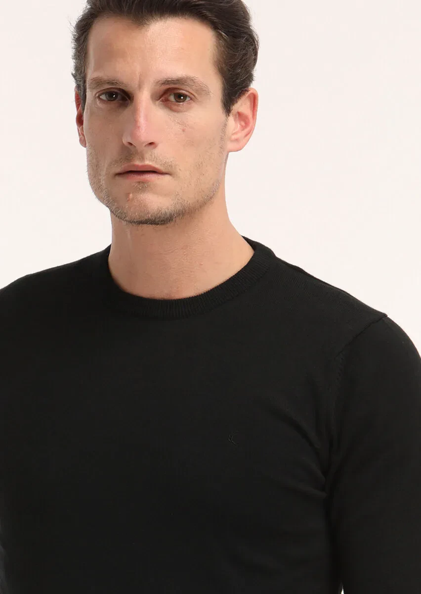 Black Knitwear Sweatshirt - 3