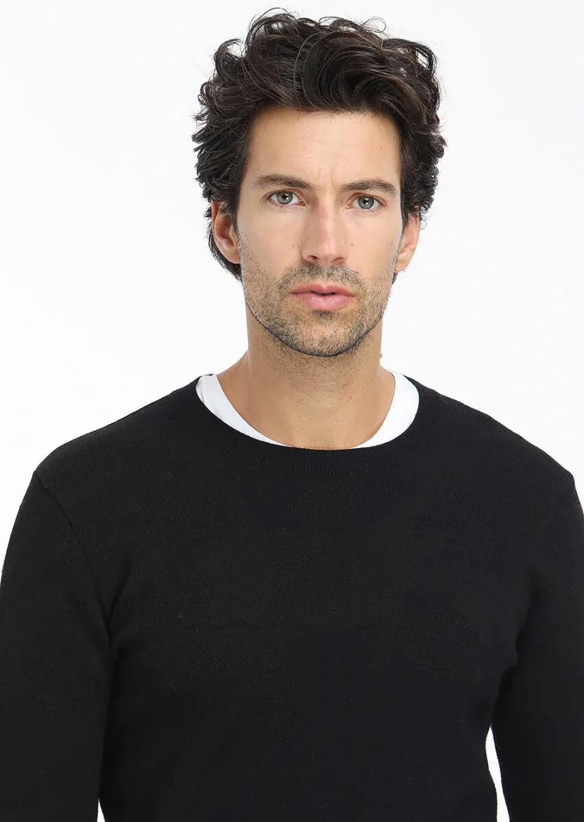 Black Knitwear Sweatshirt - 3