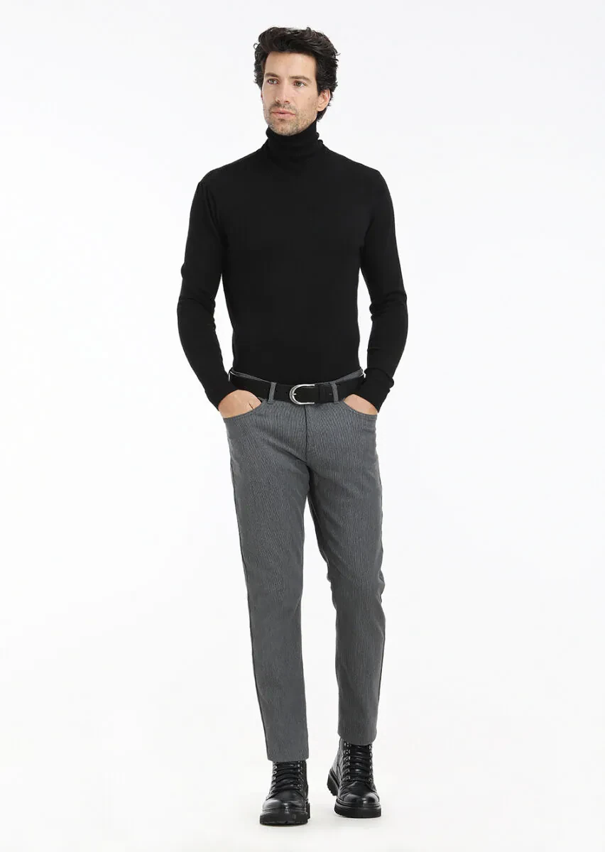 Black Knitwear Sweatshirt - 1