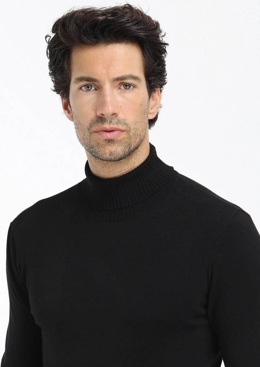 Black Knitwear Sweatshirt 