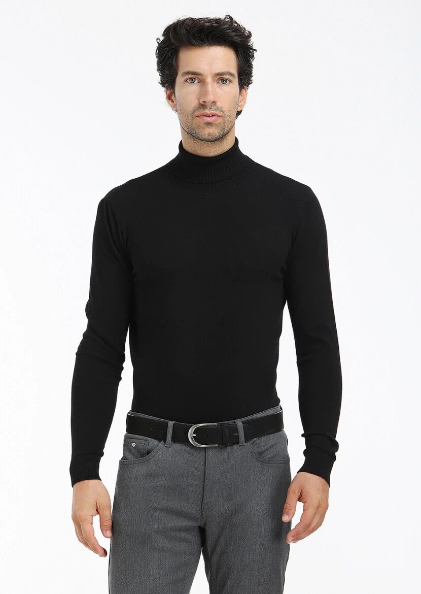 Black Knitwear Sweatshirt - 3