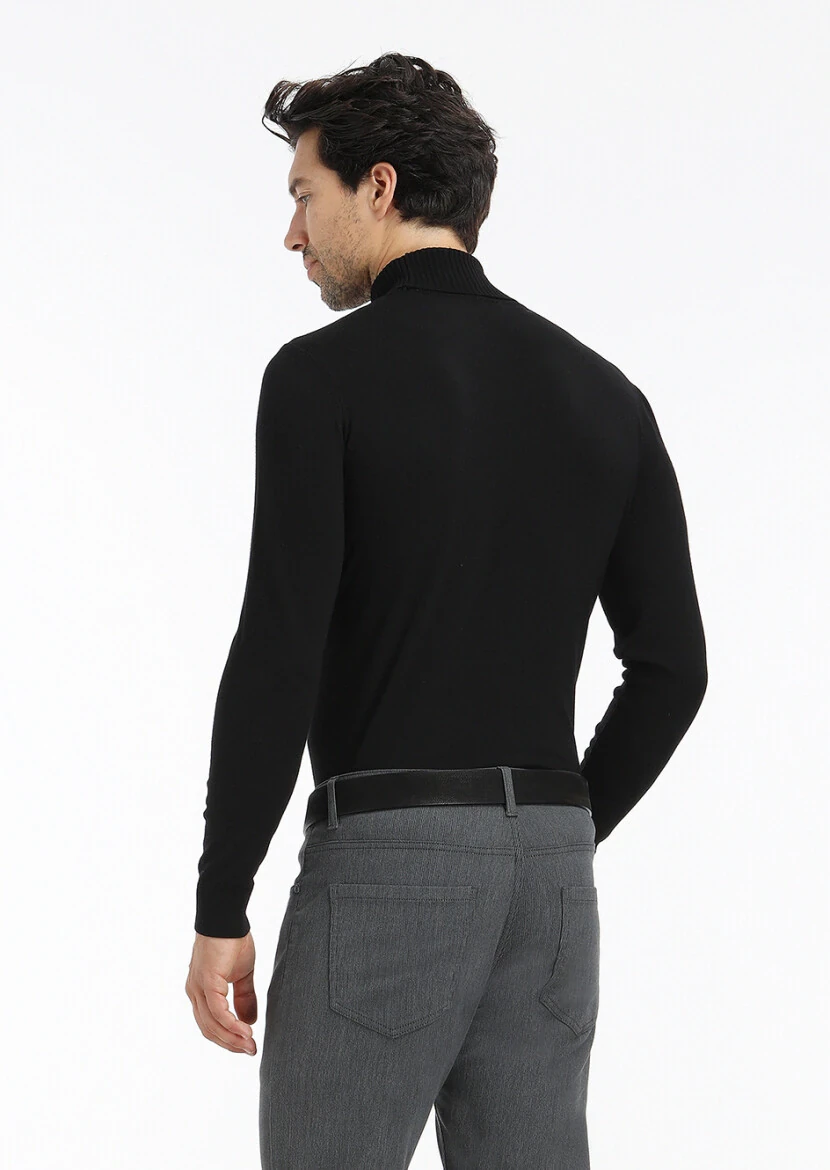 Black Knitwear Sweatshirt - 4