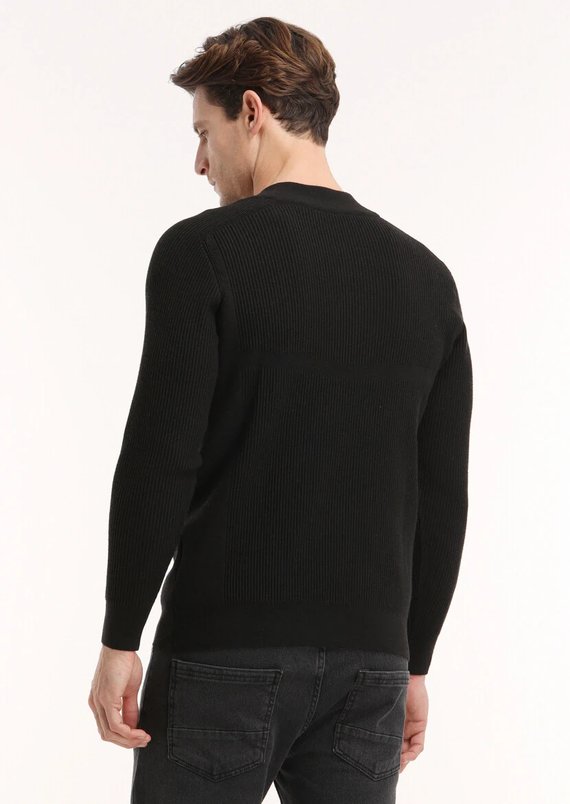 Black Knitwear Sweatshirt - 5