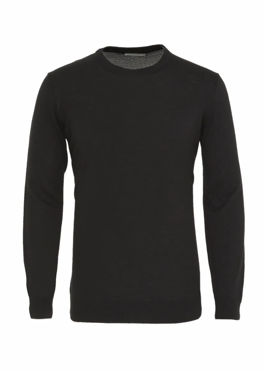 Black Knitwear Sweatshirt - 5