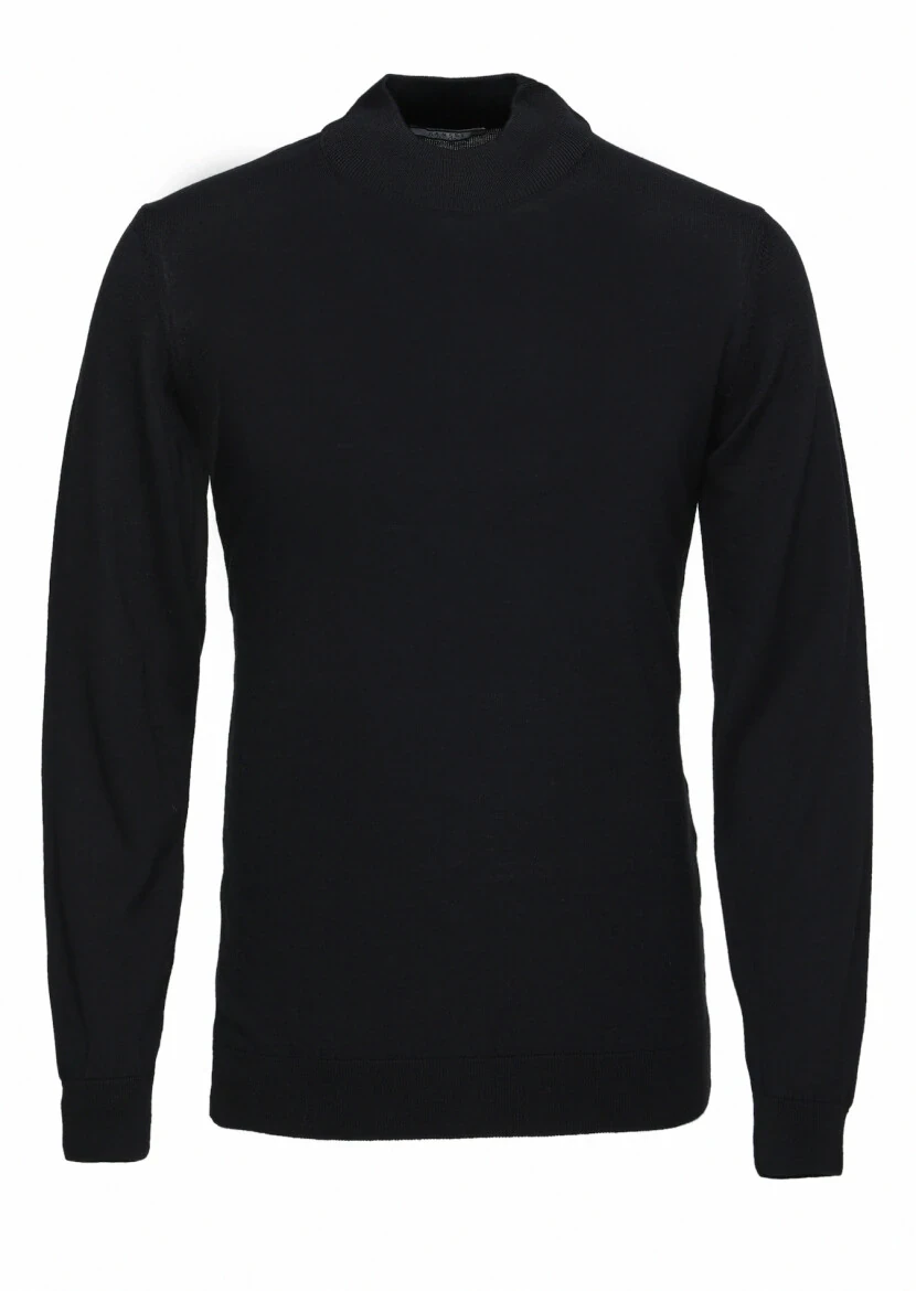 Black Knitwear Sweatshirt - 1