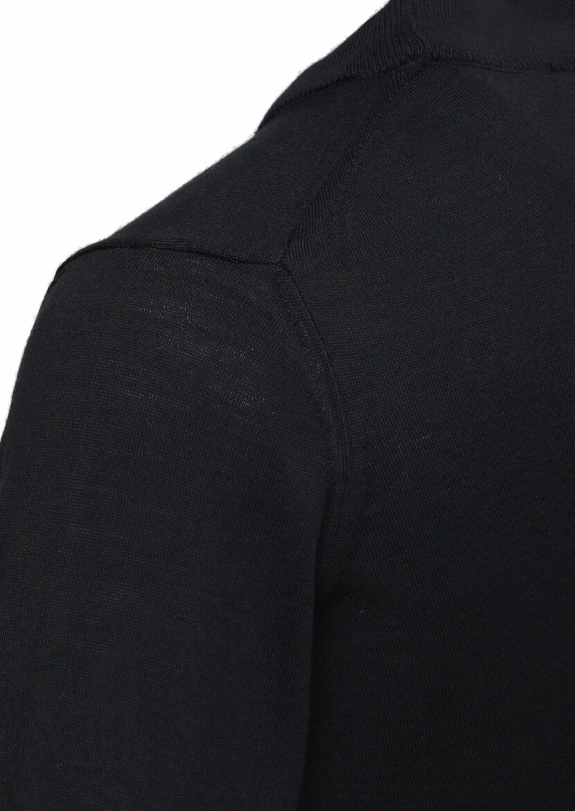 Black Knitwear Sweatshirt - 3