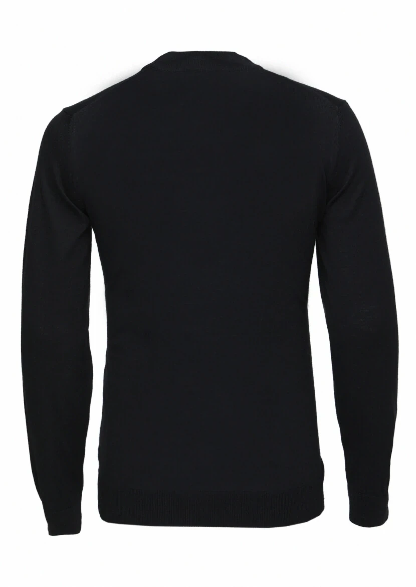 Black Knitwear Sweatshirt - 4