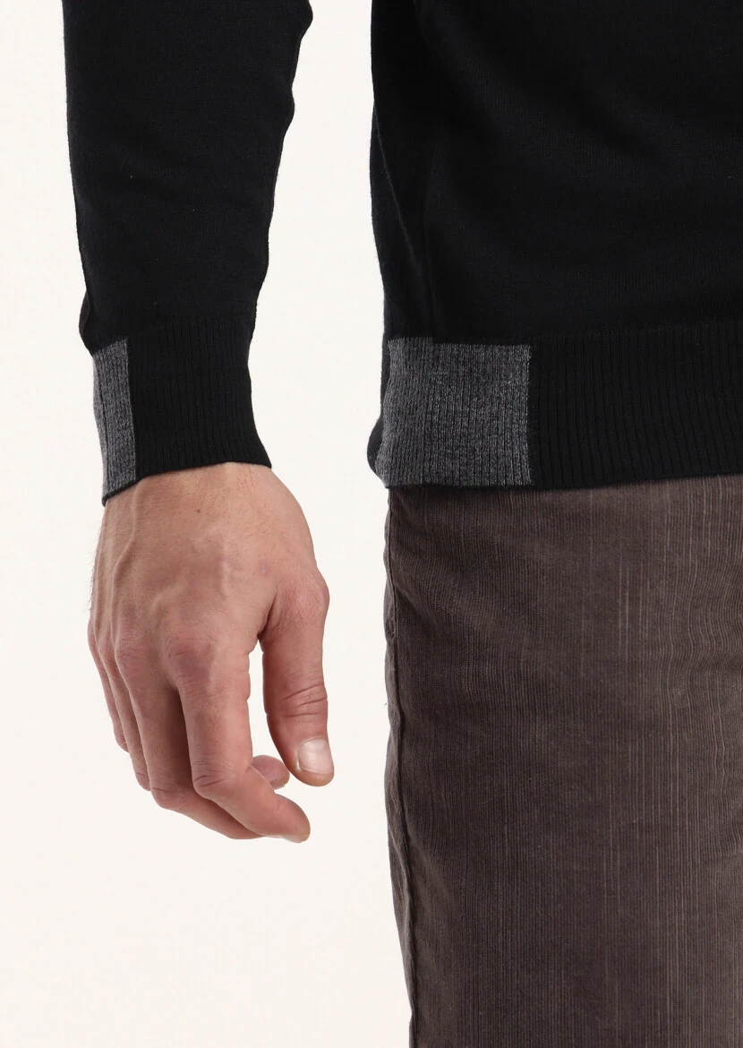 Black Knitwear Sweatshirt - 4