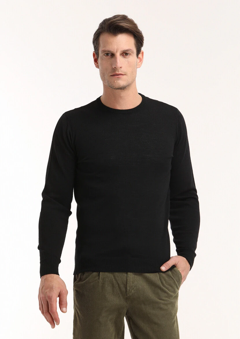 Black Knitwear Sweatshirt 