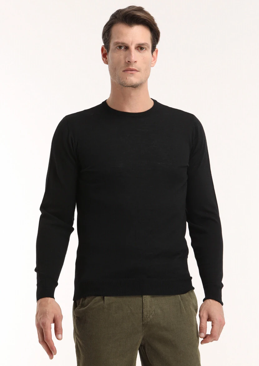 Black Knitwear Sweatshirt - 4