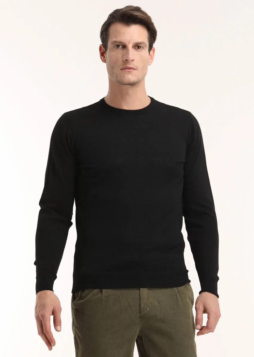 Black Knitwear Sweatshirt - 4