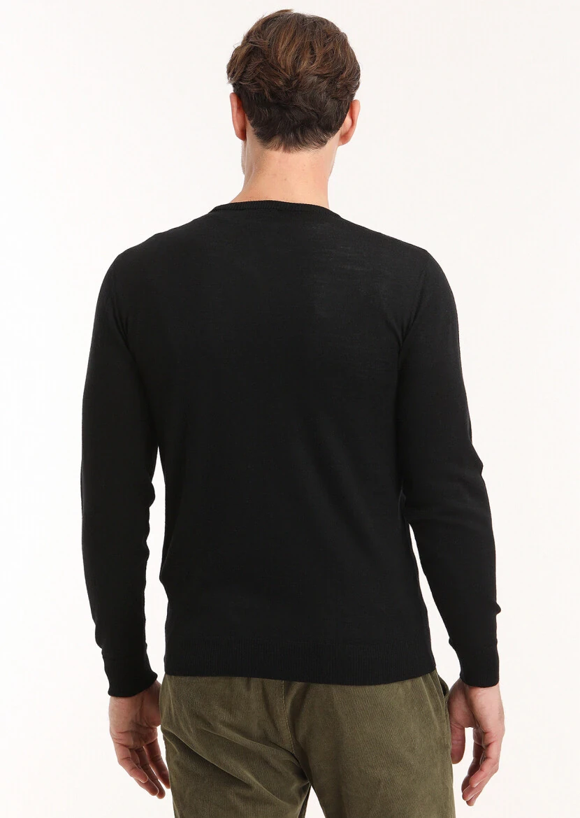 Black Knitwear Sweatshirt - 5