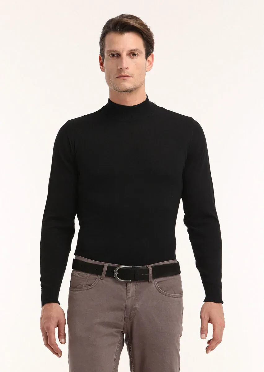 Black Knitwear Sweatshirt - 2