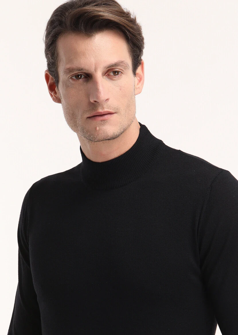 Black Knitwear Sweatshirt - 3