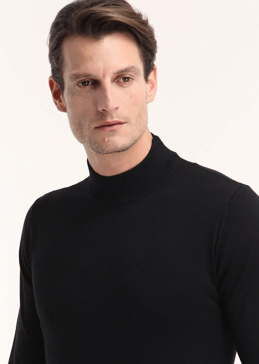 Black Knitwear Sweatshirt - 3