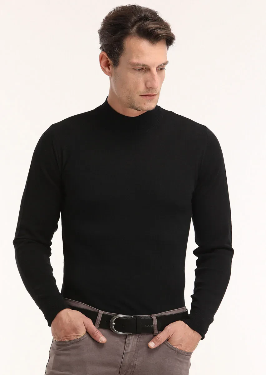 Black Knitwear Sweatshirt - 4