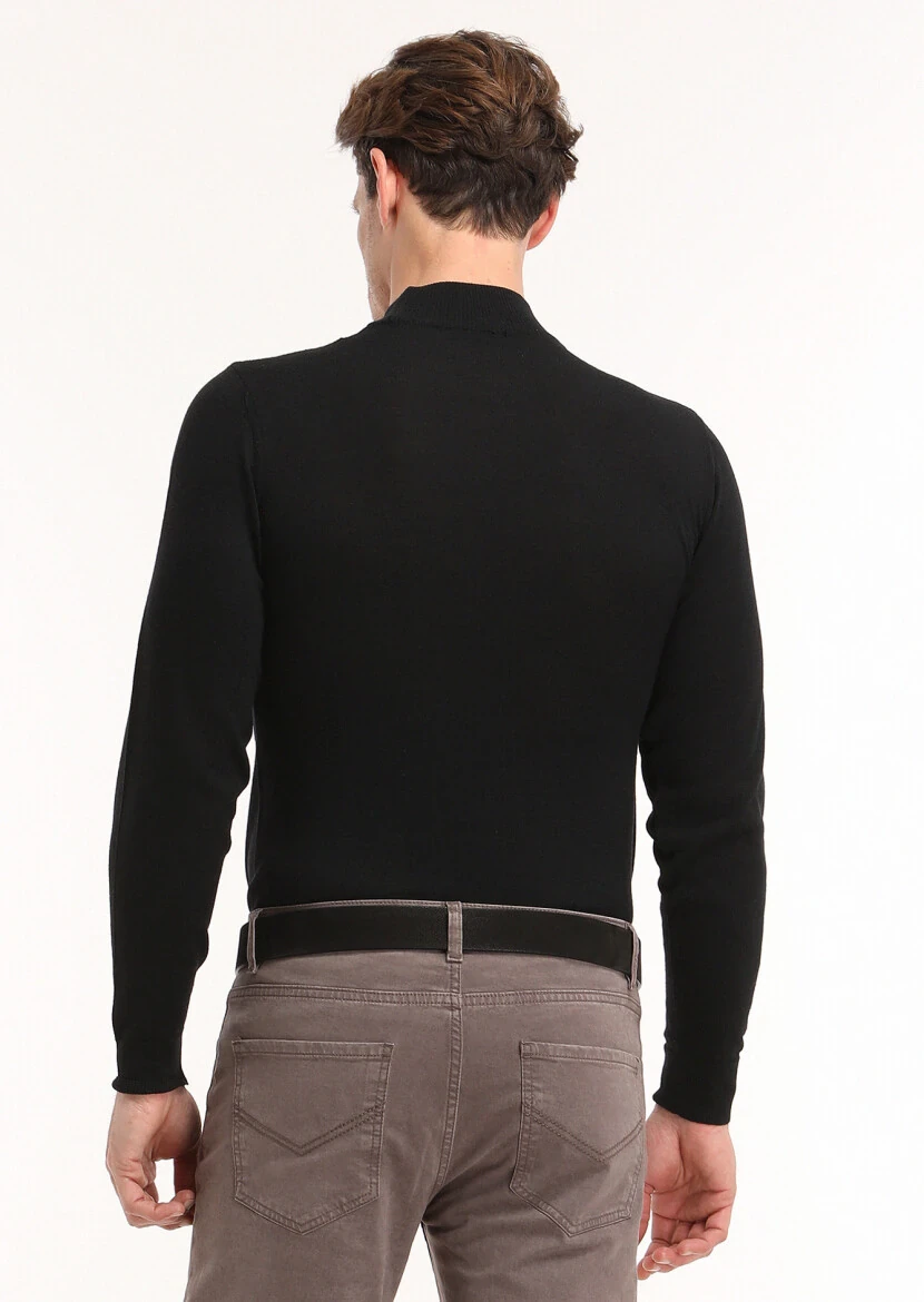 Black Knitwear Sweatshirt - 5