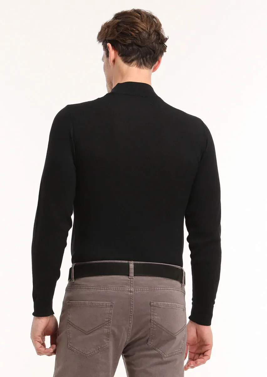 Black Knitwear Sweatshirt - 5