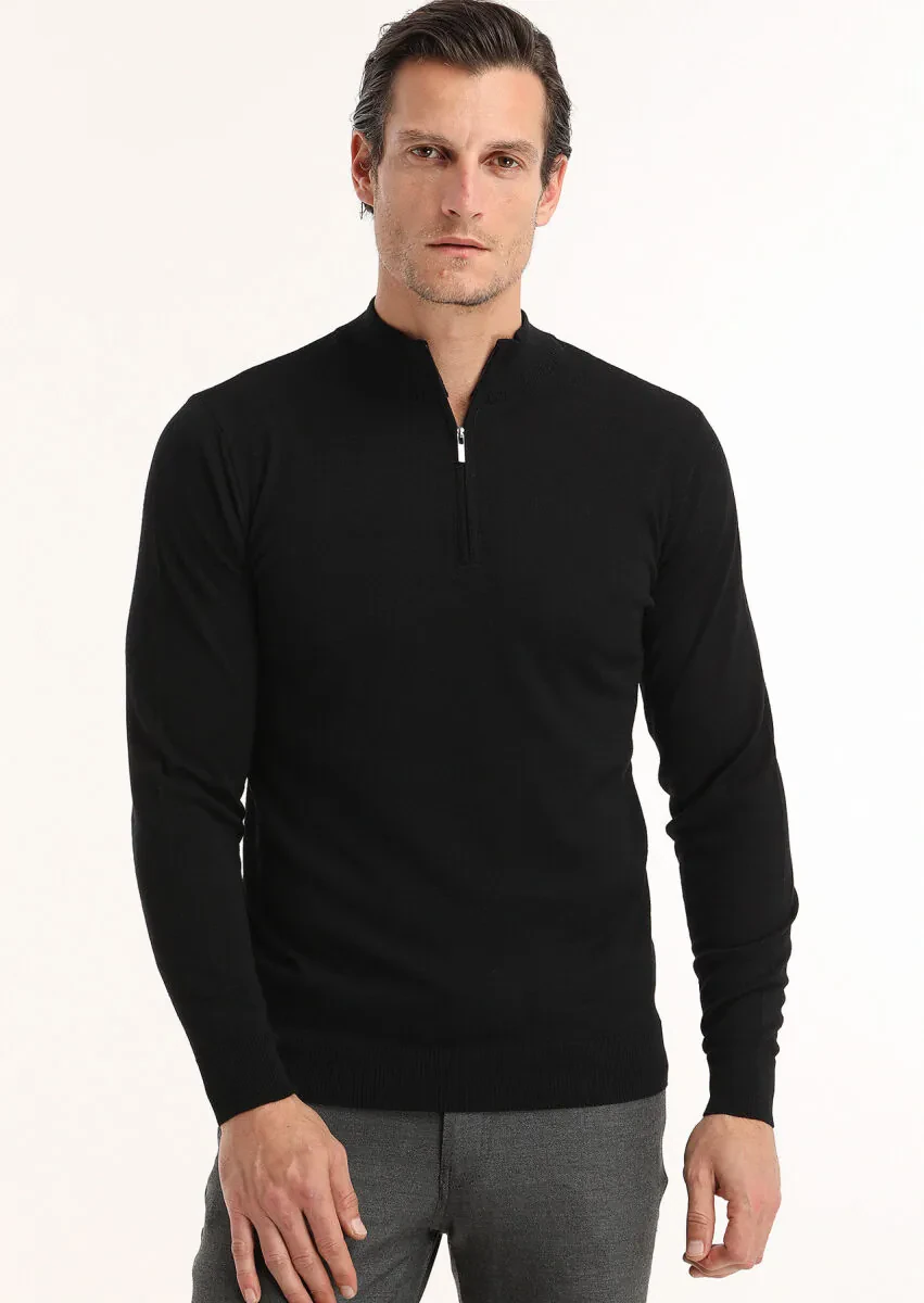 Black Knitwear Sweatshirt - 2