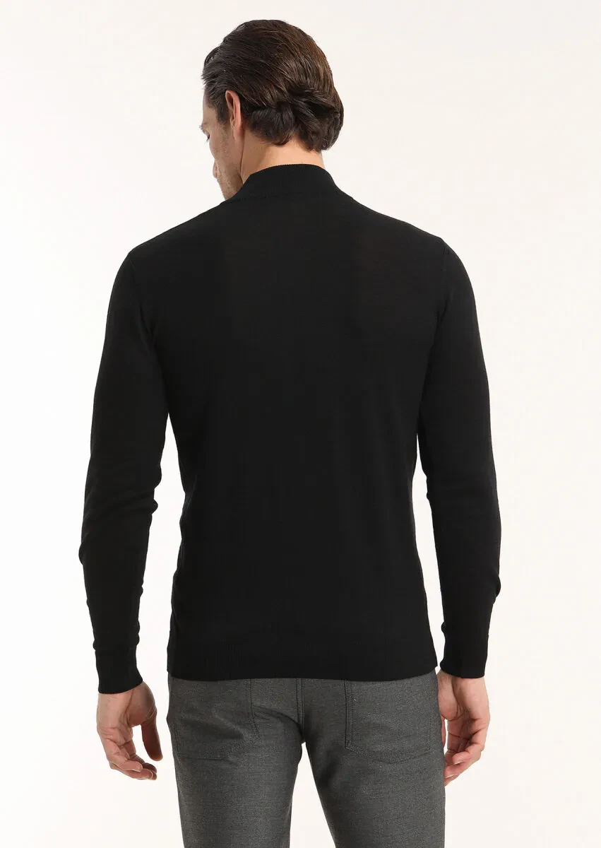 Black Knitwear Sweatshirt - 5
