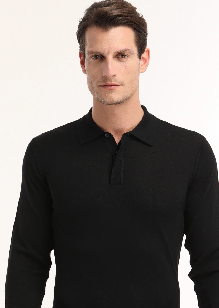 Black Knitwear Sweatshirt - 2