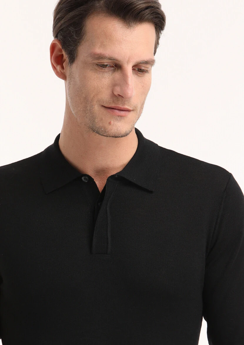 Black Knitwear Sweatshirt - 3