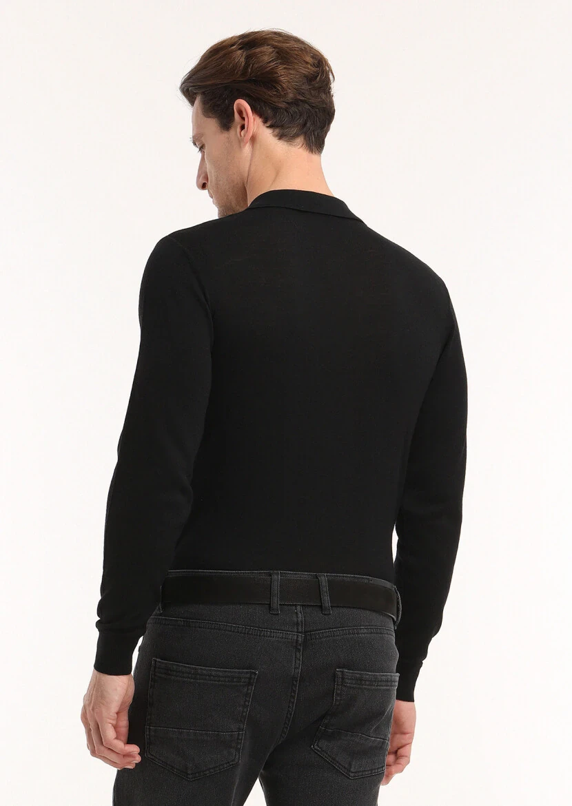 Black Knitwear Sweatshirt - 5