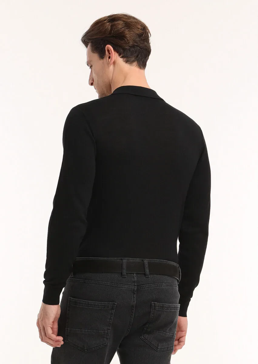 Black Knitwear Sweatshirt - 5