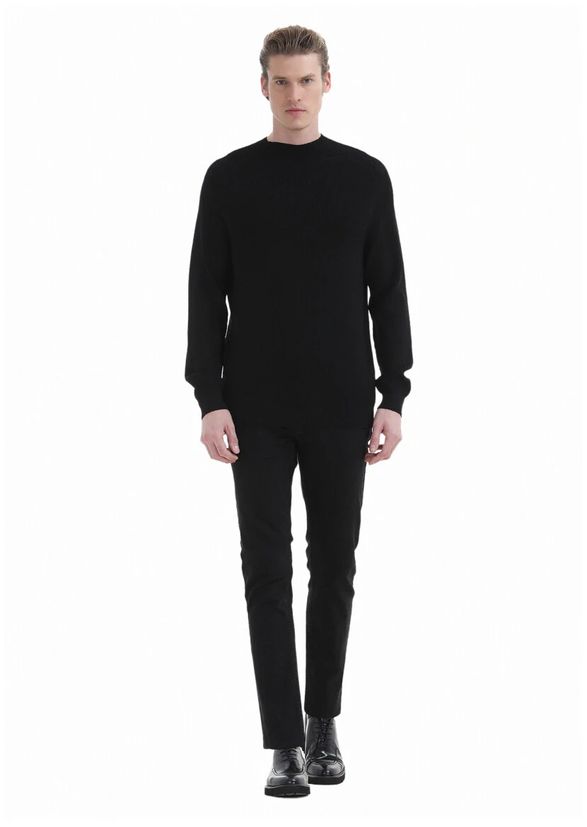 Black Knitwear Sweatshirt 