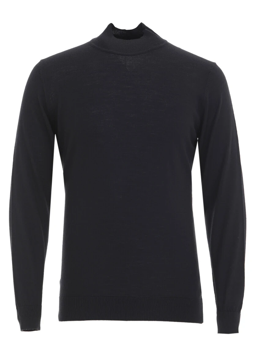 Black Knitwear Sweatshirt - 5