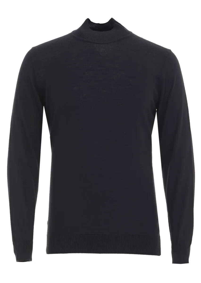 Black Knitwear Sweatshirt - 5
