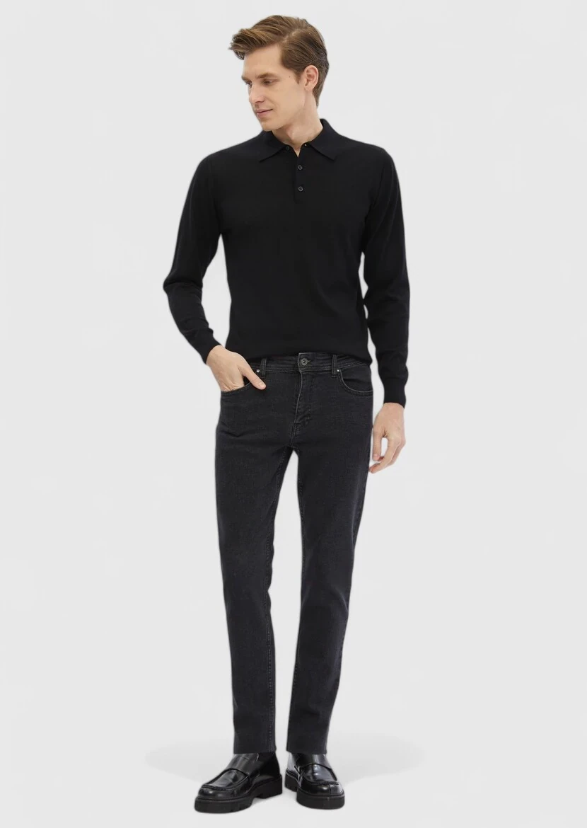 Black Knitwear Sweatshirt 